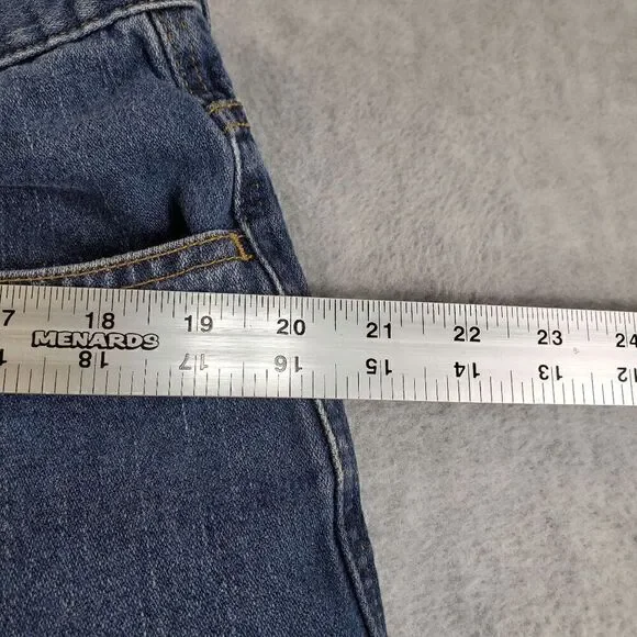 Vintage Eddie Bauer Shorts Mens 36 Blue Cargo Dark Wash Denim - Picture 5 of 10